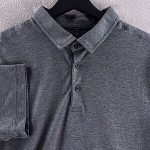 Lululemon Polo Shirt Mens Size Small Gray Short Sleeve Athletic Golf Performance